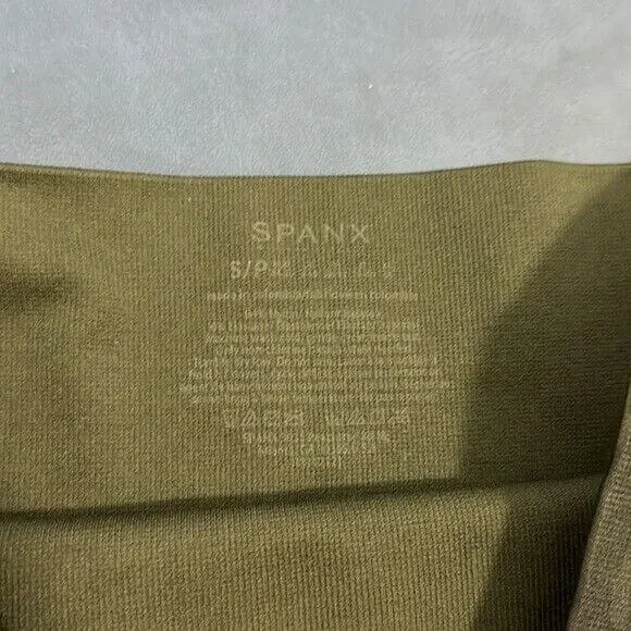 Spanx Camo Leggings Womens Small Green High Rise Seamless Shaping Slimming - Picture 7 of 8